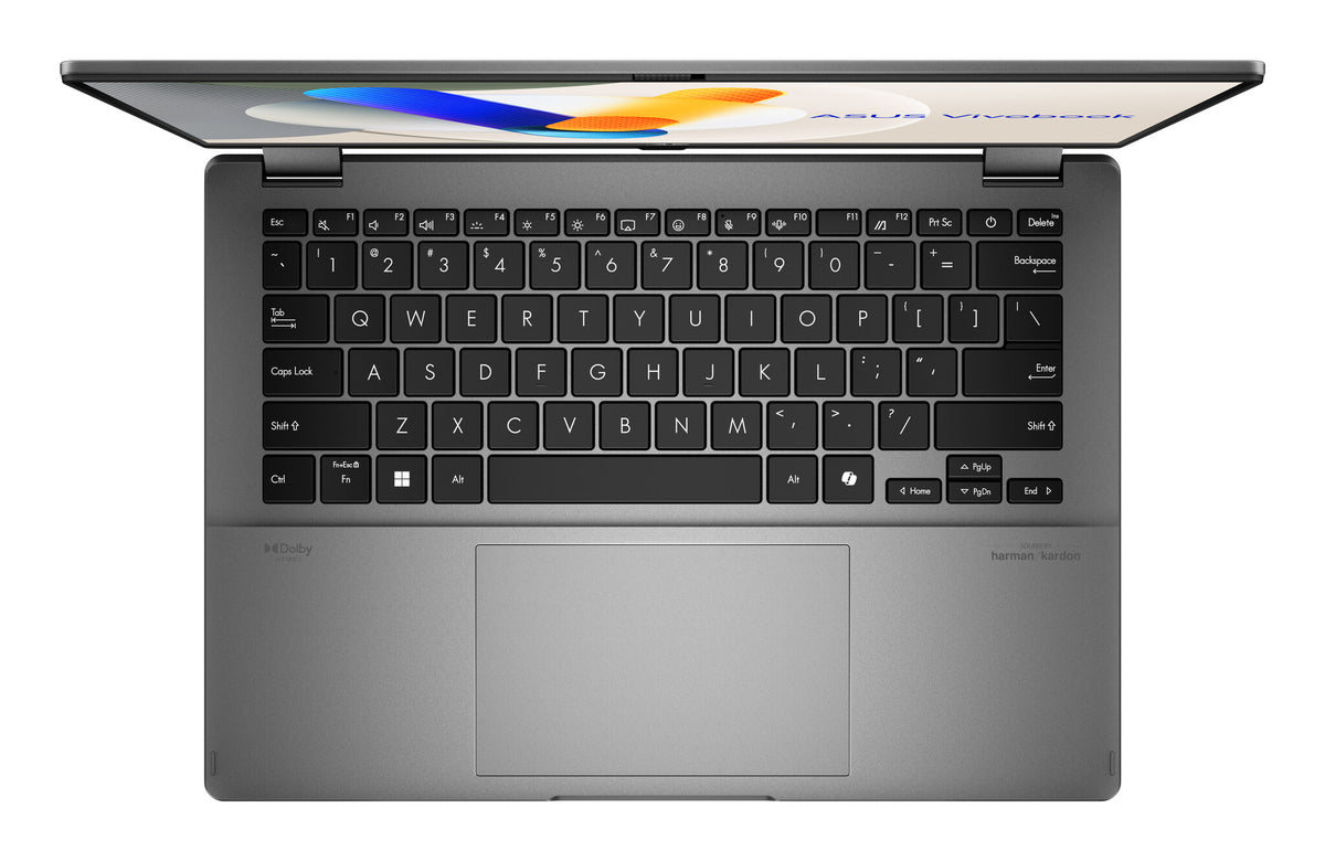 ASUS Vivobook 14 Flip TP3407SA-QL003W Copilot+ PC Intel Core Ultra 5 226V Hybrid (2-i-1) 35,6 cm (14") Pekskärm WUXGA 16 GB LPDDR5x-SDRAM 512 GB SSD Wi-Fi 7 (802.11be) Windows 11 Home tyska Grå