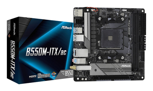 Asrock B550M-ITX/ac AMD B550 Uttag AM4 Mini-ITX