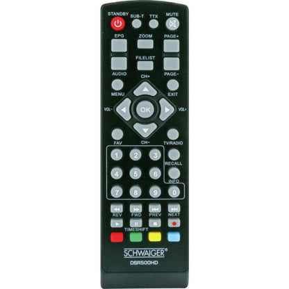 Schwaiger DSR500HD TV-set toppboxar Kabel Full HD Svart