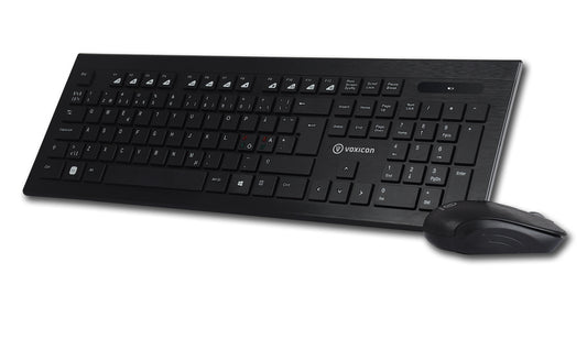 Voxicon 220WL tangentbord Mus inkluderad RF Trådlös QWERTY Nordic Svart