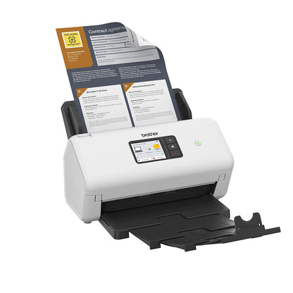 Brother ADS-4500W skannrar ADF-skanner 600 x 600 DPI A4 Svart, Vit