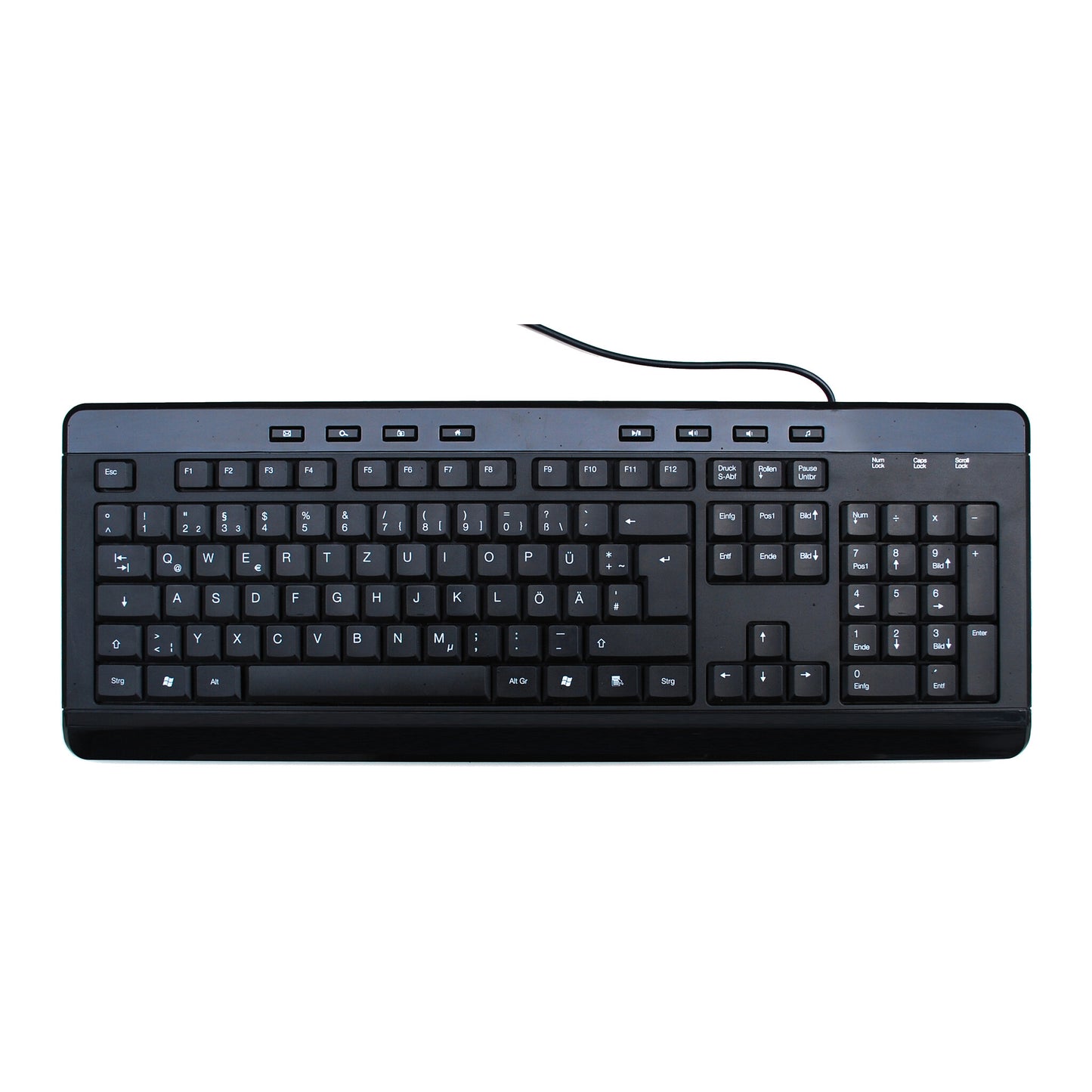 MediaRange MROS102 tangentbord Universal USB QWERTZ Engelsk Svart