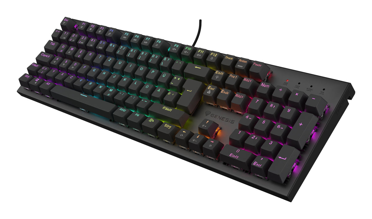 GENESIS Thor 303 tangentbord Spela USB QWERTZ tyska Svart