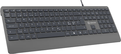 Voxicon DK-320W tangentbord Hem / Kontor USB QWERTY Nordic Grå