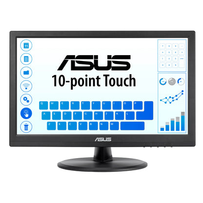 ASUS VT168HR platta pc-skärmar 39,6 cm (15.6") 1366 x 768 pixlar WXGA LED Pekskärm Svart