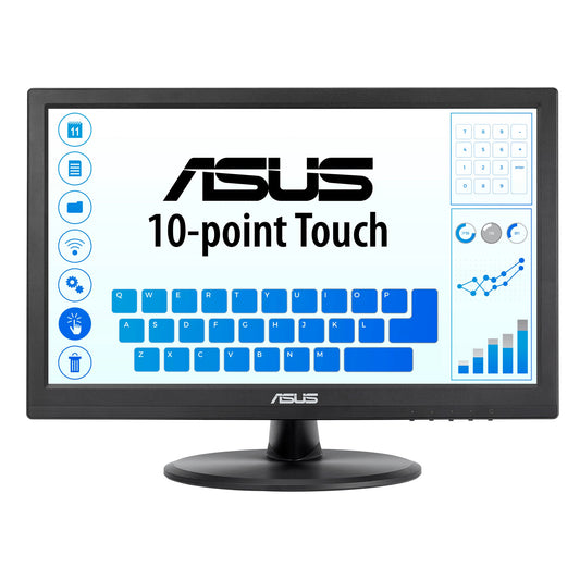 ASUS VT168HR platta pc-skärmar 39,6 cm (15.6") 1366 x 768 pixlar WXGA LED Pekskärm Svart