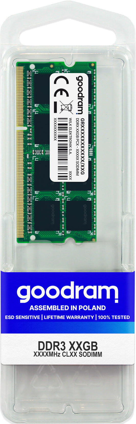 Goodram GR1333S364L9/8G RAM-minnen 8 GB 1 x 8 GB DDR3 1333 MHz
