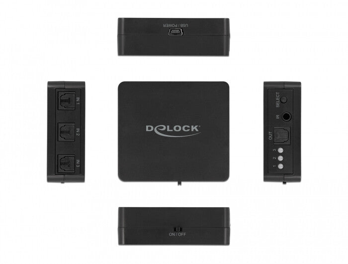DeLOCK 63395 ljudbrytare Svart