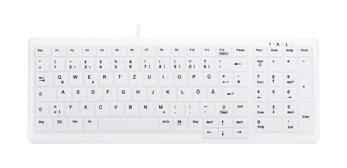 Contour Design Active Key AK-C7000 tangentbord Medical USB QWERTZ tyska Vit