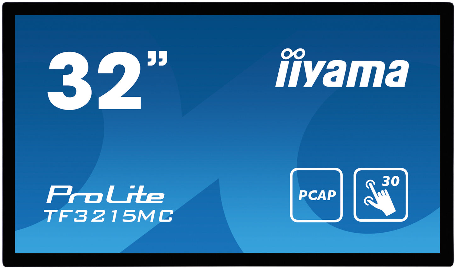 iiyama ProLite TF3215MC-B2 platta pc-skärmar 80 cm (31.5") 1920 x 1080 pixlar Full HD LED Pekskärm kiosk Svart