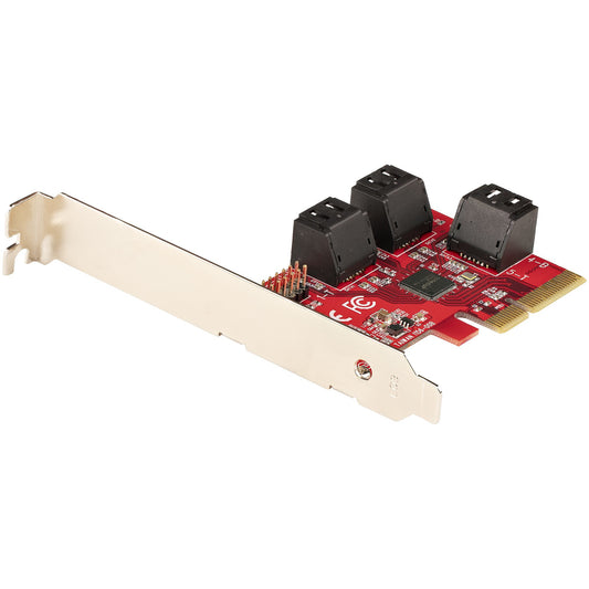 StarTech.com SATA PCIe-kort - 6-portars PCIe SATA-expansionskort - 6 Gbps - Lågprofilfäste - Staplade SATA-kontakter - ASM1166 Non-Raid - PCI Express till SATA-omvandlare StarTech.com SATA PCIe-kort - 6-portars PCIe SATA-expansionskort - 6 Gbps - Lågprofi