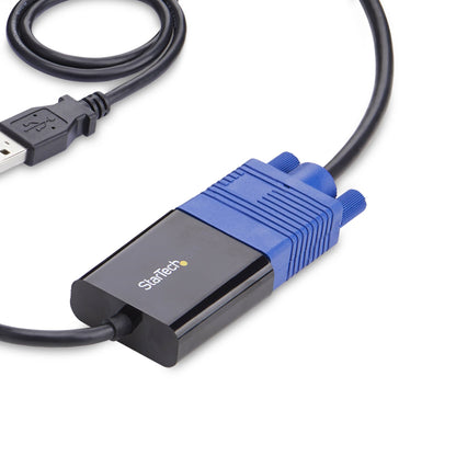StarTech.com Akutvagn-adapter för bärbar dator, USB/VGA/Mini DisplayPort KVM-konsol, filöverföring och videoinspelning, TAA-kompatibel