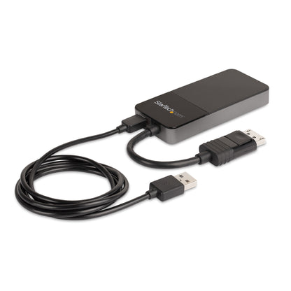 StarTech.com 3-ports DisplayPort 1.4-splitter, DisplayPort till 3x DP-adapter för flera bildskärmar, tredubbel 4K Computer MST-hubb, USB Bussdriven - Endast för Windows