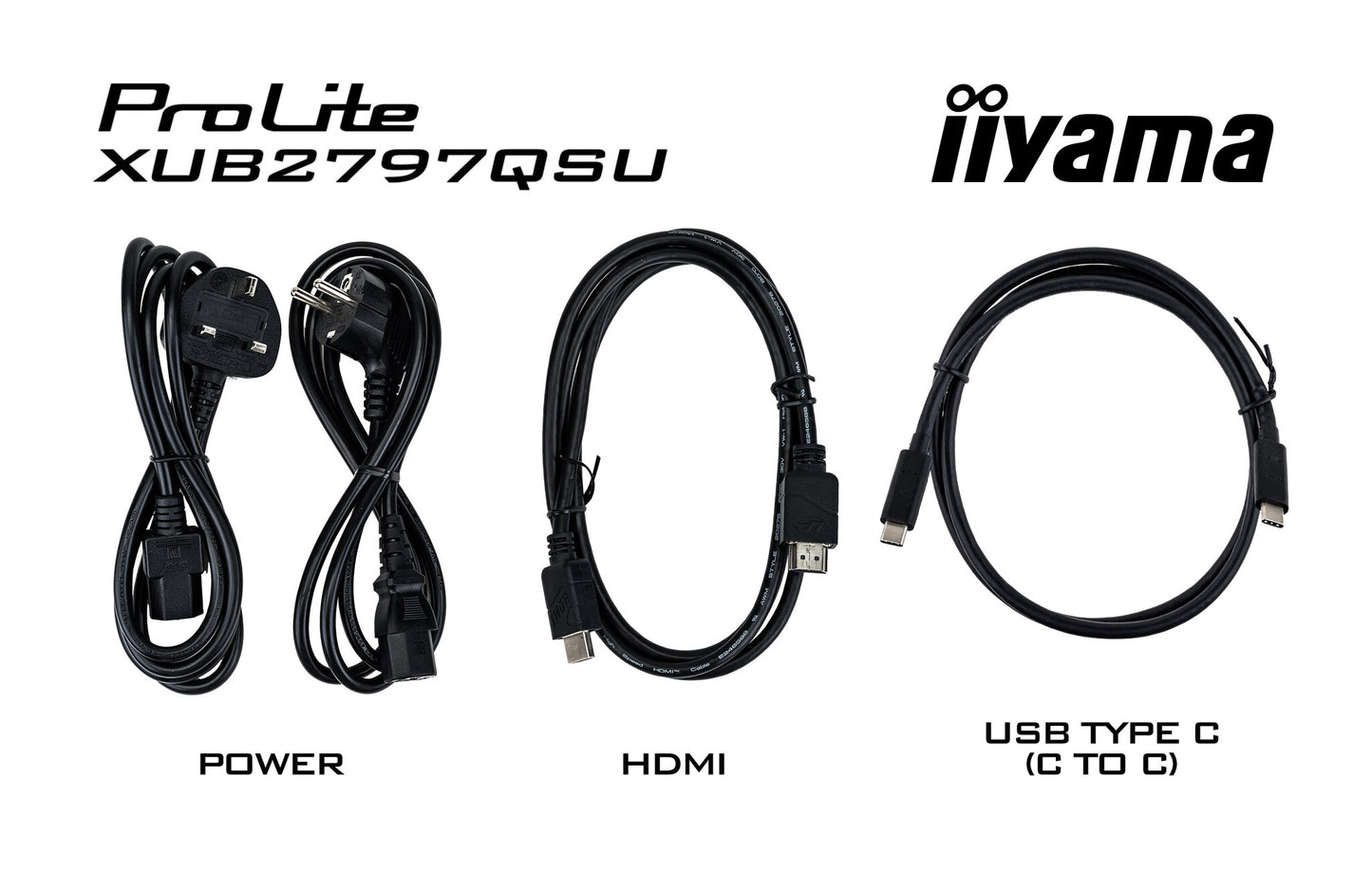 iiyama ProLite XUB2797QSU-W2 platta pc-skärmar 68,6 cm (27") 2560 x 1440 pixlar Quad HD LED Vit