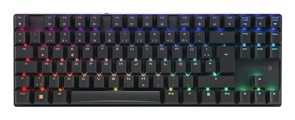 CHERRY MX 8.2 TKL Wireless RGB tangentbord Spela USB + RF Wireless + Bluetooth QWERTZ tyska Svart