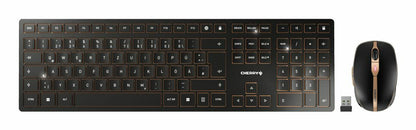 CHERRY JD-9100IT-2 tangentbord Mus inkluderad Hem / Kontor Trådlös RF + Bluetooth QWERTY Italiensk Svart, brons