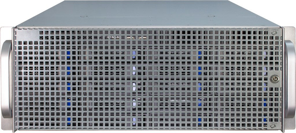 Inter-Tech IPC 4U-4420 Ställning Blå, Rostfritt stål