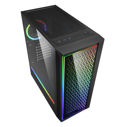 Sharkoon RGB LIT 200 Midi Tower Svart