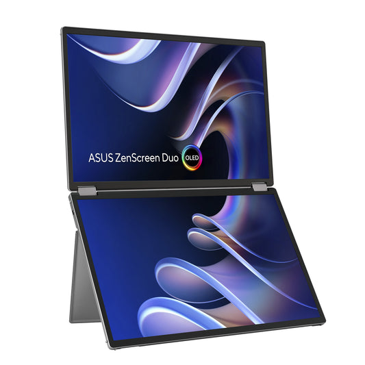 ASUS ZenScreen Duo OLED MQ149CD platta pc-skärmar 35,6 cm (14") 1920 x 1200 pixlar WUXGA Silver