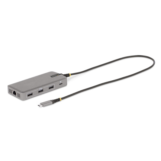 StarTech.com USB-C-multiportadapter för tre bildskärmar, dubbel 4K 30 Hz + 4K 60 Hz HDMI och DisplayPort, 3-portars USB-hubb på 10 Gbps, 100 W PD Pass-Through, GbE, resedocka, Windows och ChromeOS