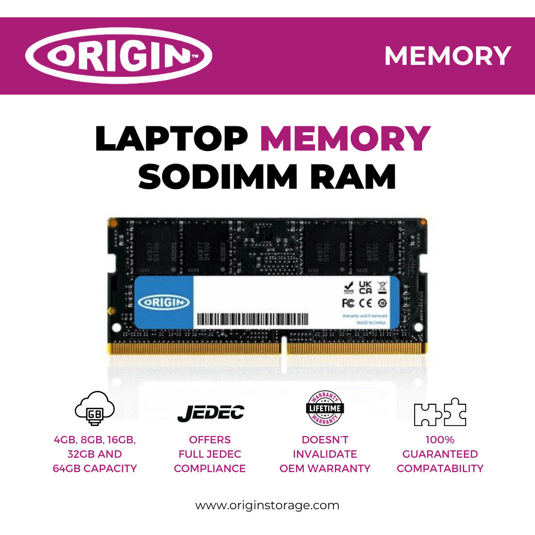 Origin Storage OM16G42666SO2RX8NE12 RAM-minnen 16 GB 1 x 16 GB DDR4 260-pin SO-DIMM