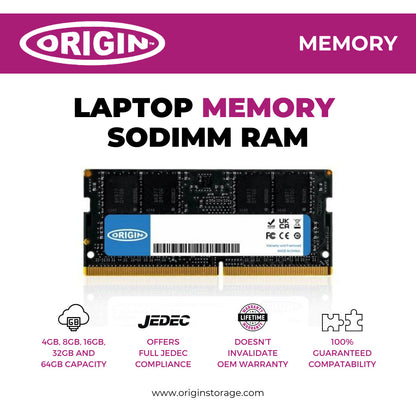 Origin Storage OM16G42666SO2RX8NE12 RAM-minnen 16 GB 1 x 16 GB DDR4 260-pin SO-DIMM