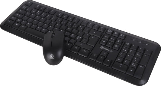Voxicon 210WL tangentbord Mus inkluderad RF Trådlös QWERTY Nordic Svart