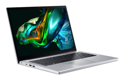 Acer Aspire 3 A3SP14-31PT-C326 N100 Hybrid (2-i-1) 35,6 cm (14") Pekskärm WUXGA 4 GB LPDDR5-SDRAM 128 GB SSD Wi-Fi 6 (802.11ax) Windows 11 Home in S mode Silver