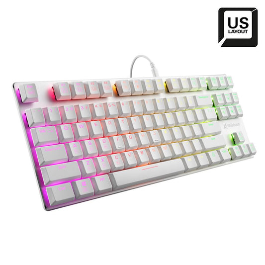 Sharkoon PureWriter TKL RGB Red tangentbord Spela USB QWERTY Engelska (USA) Vit