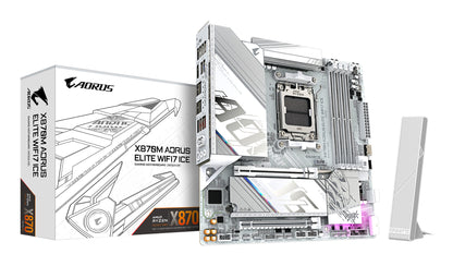 GIGABYTE X870M AORUS ELITE WIFI7 ICE AMD X870 AM5-sockel micro ATX