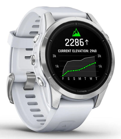 Garmin epix Pro (Gen 2) 3,05 cm (1.2") AMOLED 42 mm Digital 390 x 390 pixlar Pekskärm Silver Wi-Fi GPS