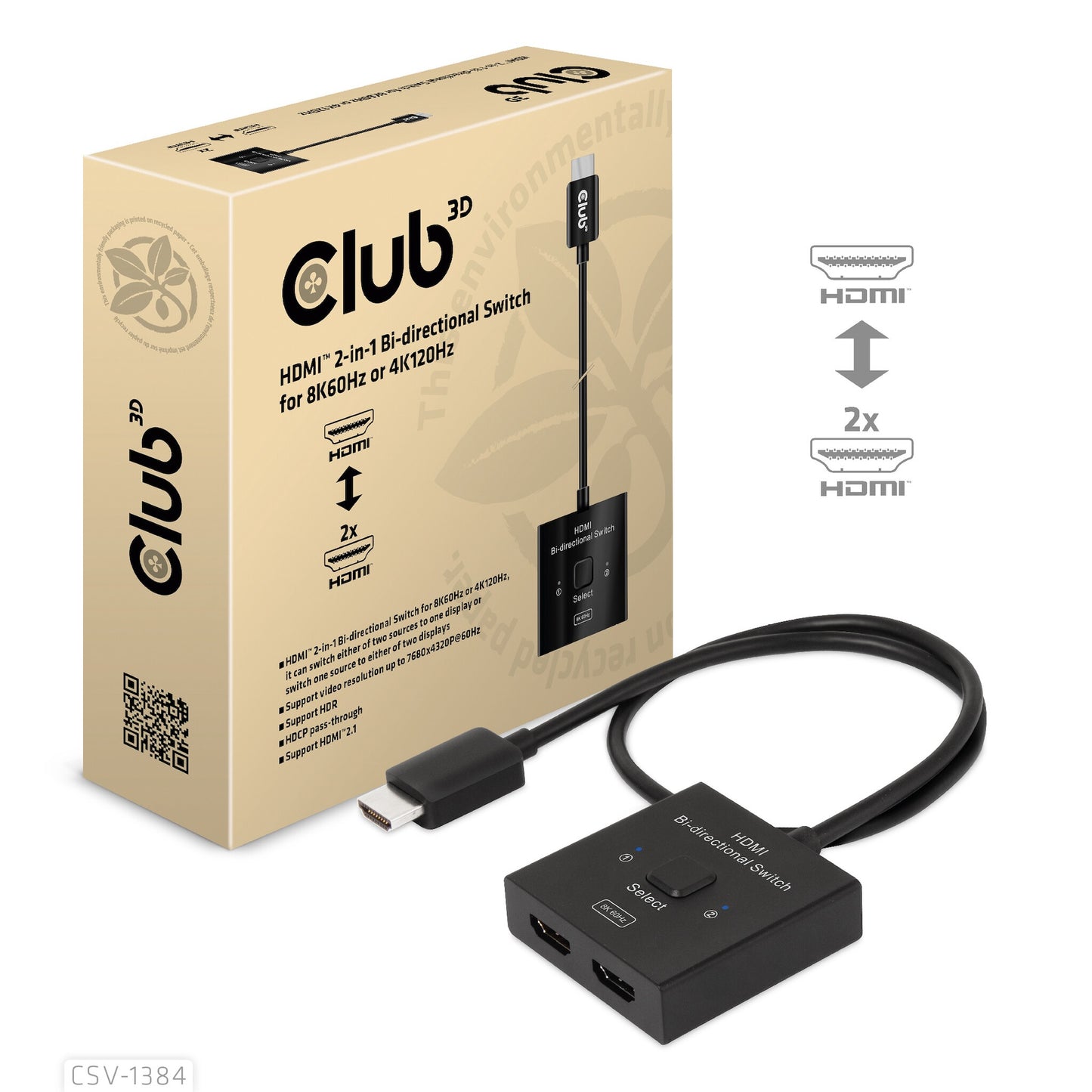 CLUB3D CSV-1384 KVM-switchar