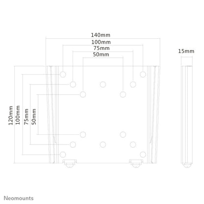 Neomounts FPMA-W25BLACK tv-fäste 76,2 cm (30") Svart