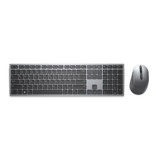 DELL KM7321W tangentbord Mus inkluderad Kontor Trådlös RF + Bluetooth QWERTY Ukrainsk Grå, Titan