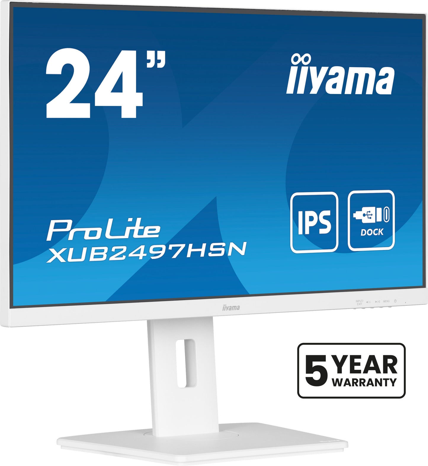 iiyama ProLite XUB2497HSN-W1 platta pc-skärmar 60,5 cm (23.8") 1920 x 1080 pixlar Full HD LED Vit