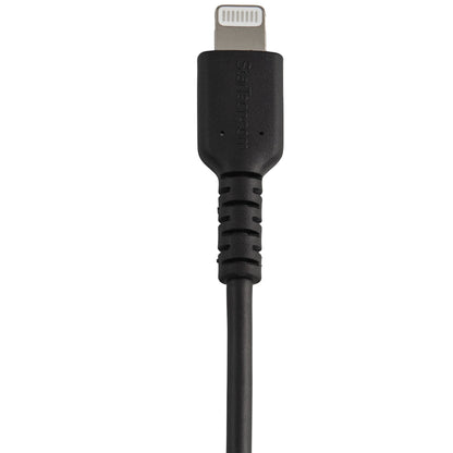 StarTech.com 30cm tålig, svart USB-A till Blixtkabel - Hård, tålig aramifiber USB typ A till Blixtladdare/synkron strömsladd - Apple MFi-certifierad iPad/iPhone 12