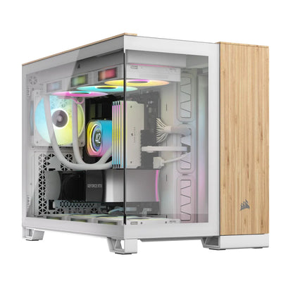 Corsair CC-9011288-WW datorväskor Midi Tower Bamboo, Vit