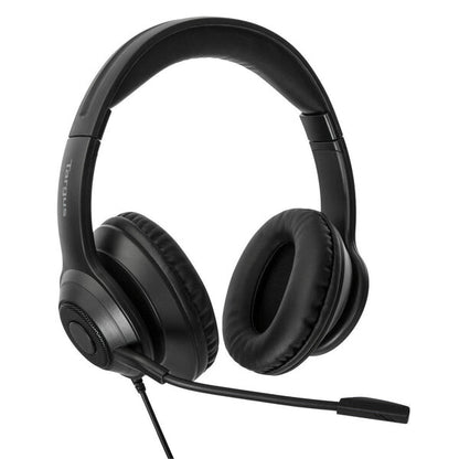 Targus AEH102GL hörlur och headset Kabel Huvudband Samtal/musik USB Type-A Svart