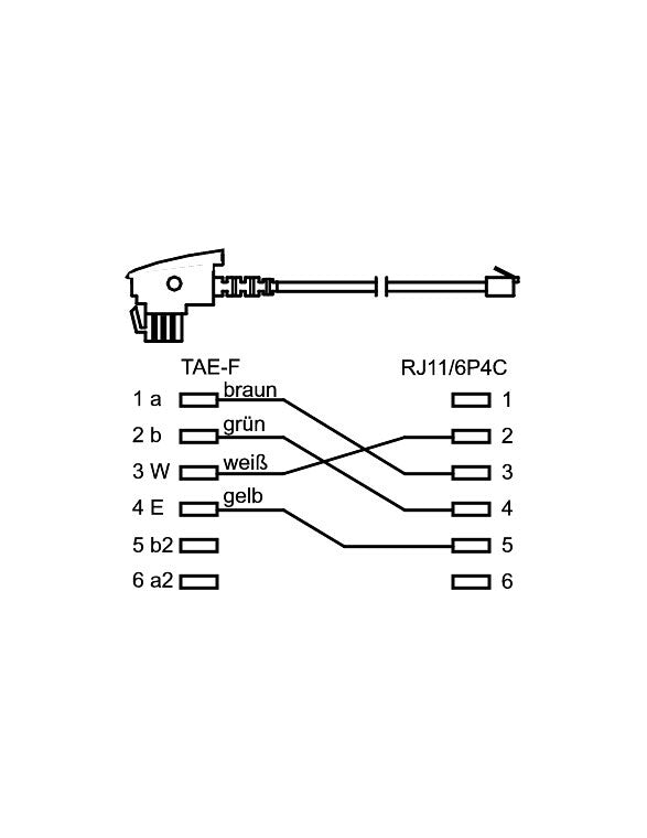 Goobay 50948 telefonkablar 6 m Svart