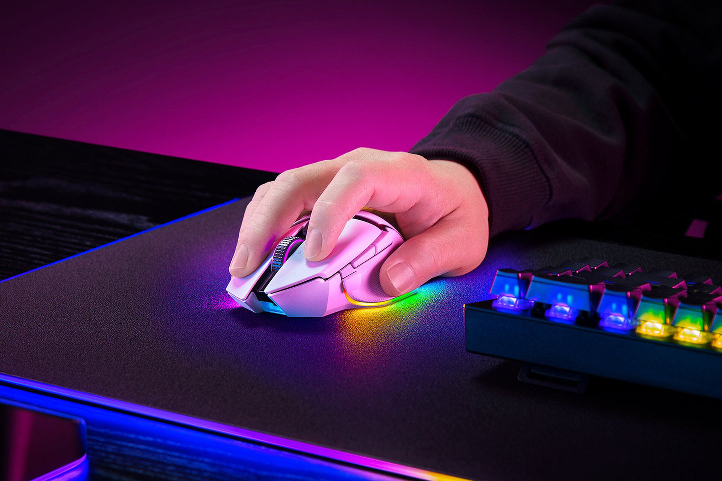 Razer Basilisk V3 Pro 35K datormöss Spela högerhand RF Wireless + Bluetooth + USB Type-A Optisk 35000 DPI