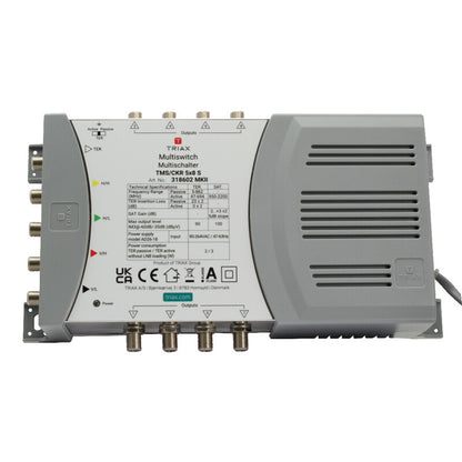 Triax 318602 multiswitch för satellit-tv 5 ingångar 8 utgångar