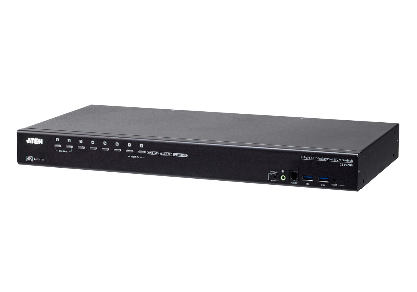 ATEN CS19208 KVM-switchar Rackmontering Svart