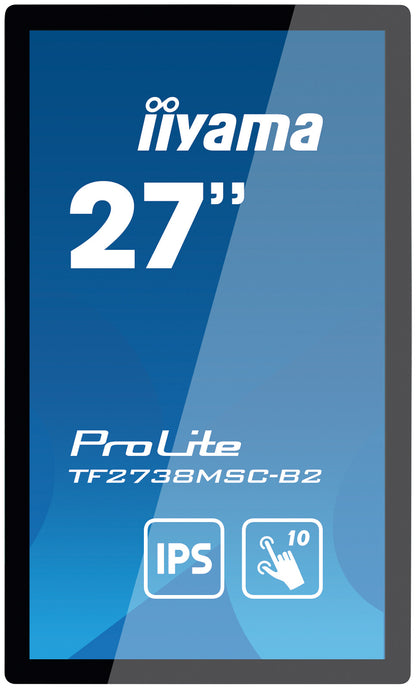 iiyama ProLite TF2738MSC-B2 platta pc-skärmar 68,6 cm (27") 1920 x 1080 pixlar Full HD LED Pekskärm Flera användare Svart