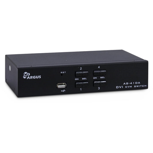 Inter-Tech KVM AS-41DA DVI KVM-switchar Svart