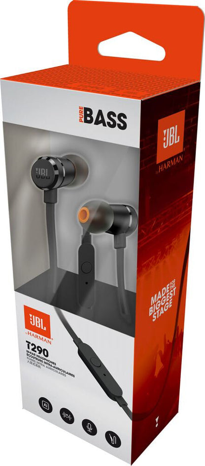 JBL T290 Headset Kabel I öra Samtal/musik Svart