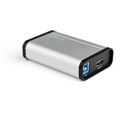 StarTech.com HDMI till USB C Videoinspelningsenhet 1080p 60 b/s - UVC - Extern USB 3.0 Type-C inspelning/livestreaming - HDMI Audio/Video inspelningsadapter - Fungerar med USB-C/USB-A/Thunderbolt 3