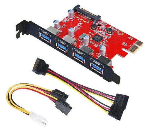 Inateck KTU3FR-4P nätverkskort/adapters Intern USB 3.2 Gen 1 (3.1 Gen 1)