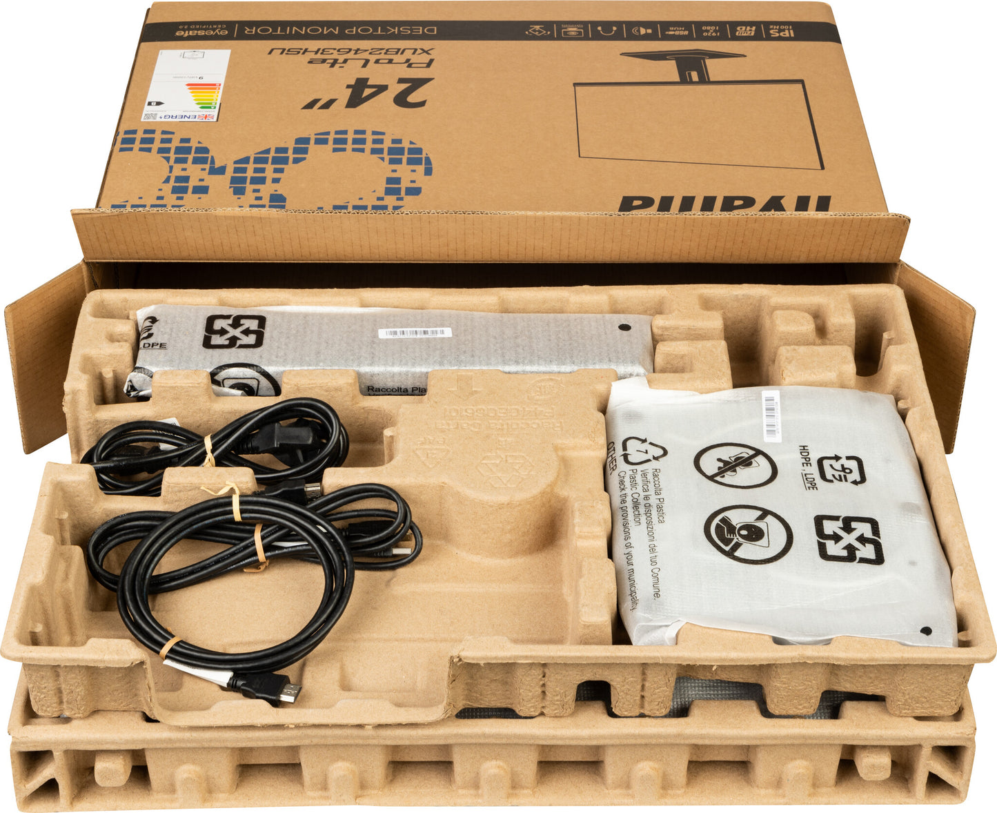 iiyama ProLite XUB2463HSU-B1 platta pc-skärmar 60,5 cm (23.8") 1920 x 1080 pixlar Full HD LED Svart