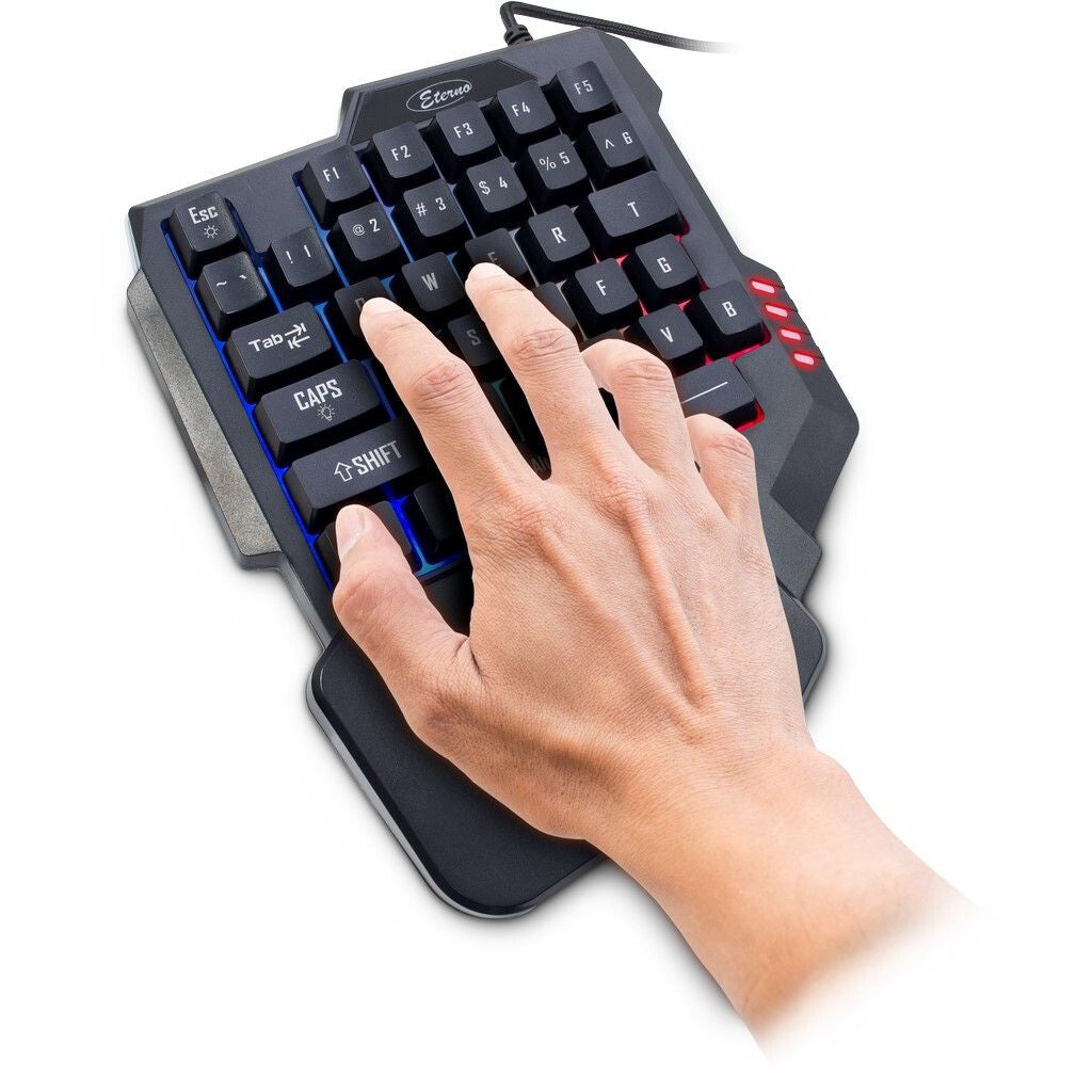 Inter-Tech KB-3035 tangentbord Spela USB QWERTY Svart