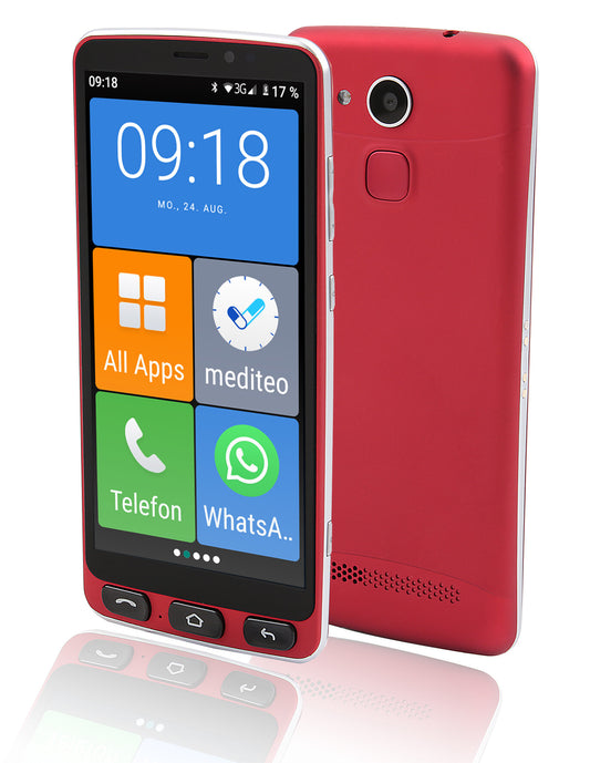 Olympia Neo 14 cm (5.5") Dubbla SIM-kort Android 10 4G USB Type-C 2 GB 16 GB 2400 mAh Svart, Röd